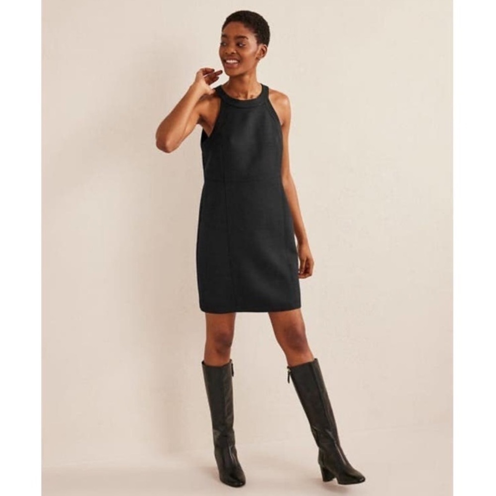 Boden Sleeveless Mini Shift Dress In Black Size 16/18‎ New